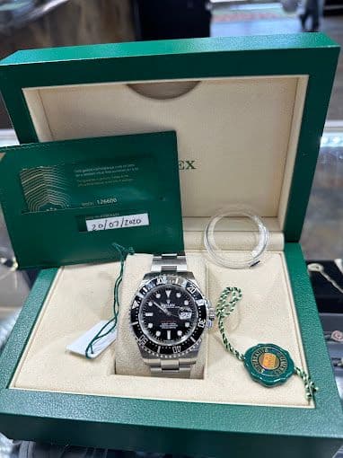 Rolex Sea-Dweller watch in its official box